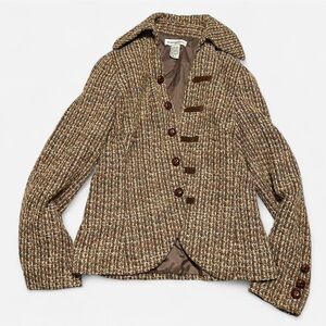 Newport News Brown tweed blazer size 4
